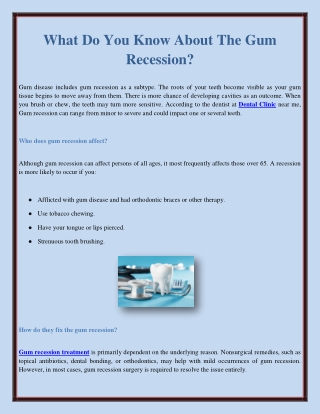 What Do You Know About The Gum Recession?