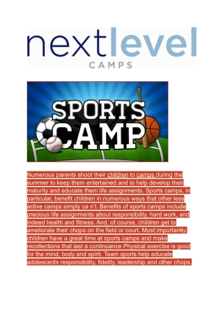 Best Sports Camps