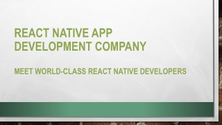 React Native App Development Company  | React Native Developers