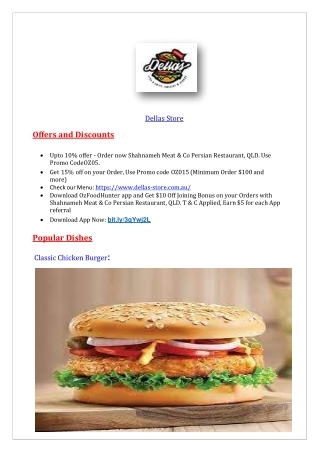 Up to 10% Offer Dellas Store Takeaway Menu - Order Now!!