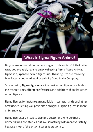 What Is Figma Figure Anime?