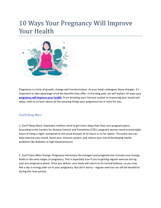 10 Ways Your Pregnancy Will Improve Your Health( 19-10-2022) 377272778, QEKREMERJEJK, EEIIEI34I4IEI, TORRORO