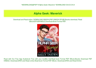 ^#DOWNLOAD@PDF^# Alpha Geek Maverick ^DOWNLOAD E.B.O.O.K.#