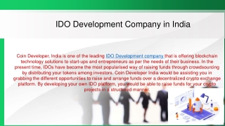 Ido Development – Coin Developer India