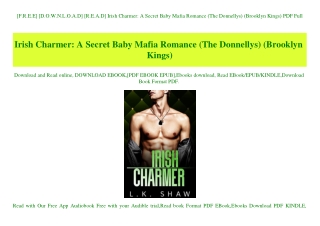 [F.R.E.E] [D.O.W.N.L.O.A.D] [R.E.A.D] Irish Charmer A Secret Baby Mafia Romance (The Donnellys) (Brooklyn Kings) PDF Ful