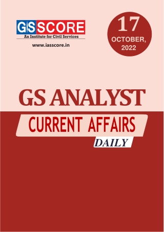 DAILY CURRENT AFFAIRS -  17 OCTOBER 2022