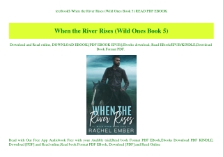 textbook$ When the River Rises (Wild Ones Book 5) READ PDF EBOOK