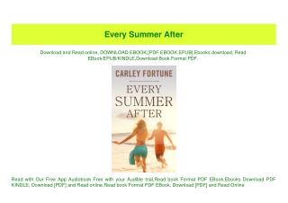 (READ-PDF!) Every Summer After #P.D.F. FREE DOWNLOAD^