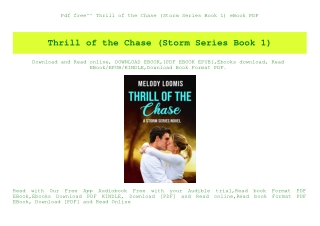 Pdf free^^ Thrill of the Chase (Storm Series Book 1) eBook PDF