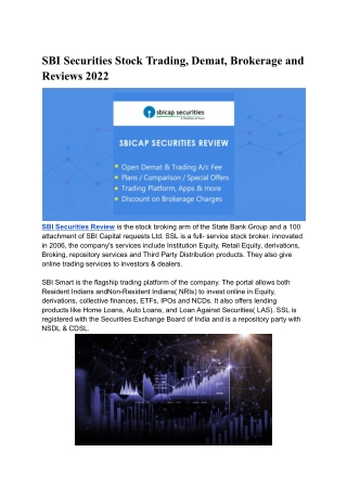 SBI Securities Stock Trading, Demat, Brokerage and Reviews 2022