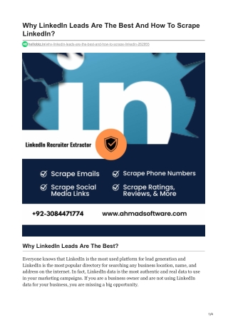 What Are LinkedIn Leads And How To Scrape LinkedIn