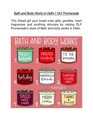 Bath and Body Works in Delhi | DLF Promenade