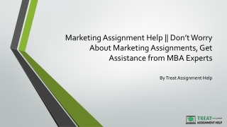 Marketing Assignment Help