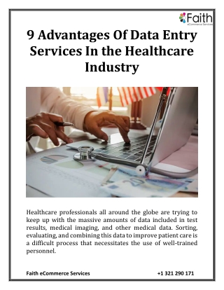 9 Advantages Of Data Entry Services In the Healthcare Industry