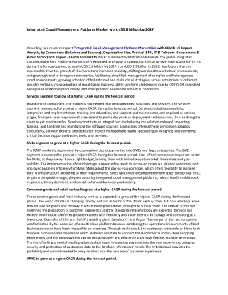Integrated Cloud Management Platform Market worth $5.8 billion by 2027