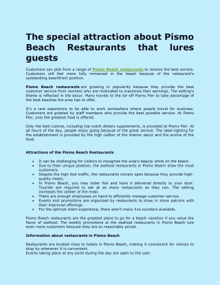 The special attraction about Pismo Beach Restaurants that lures guests _19.10 (2)