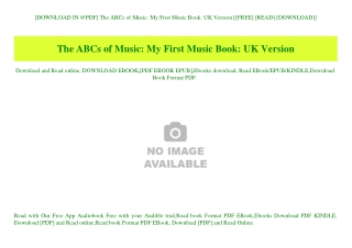 [DOWNLOAD IN @PDF] The ABCs of Music My First Music Book UK Version [[FREE] [READ] [DOWNLOAD]]