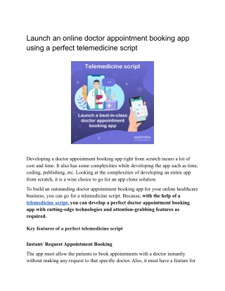 A feature-rich telemedicine script
