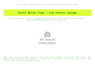 #^R.E.A.D.^ South Wales Tugs - the return voyage Book PDF EPUB