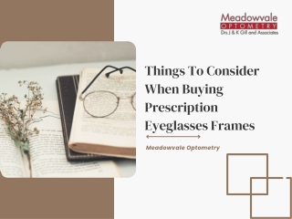 Things To Consider When Buying Prescription Eyeglasses Frames