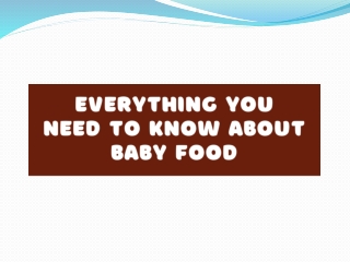 Everything you need to know about Baby Food - Danone india