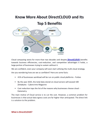 Know More About DirectCLOUD and Its Top 5 Benefits