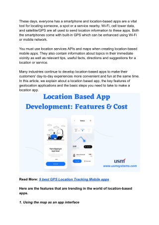 Location Based App Development_ Features & Cost