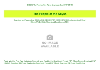 [BOOK] The People of the Abyss download ebook PDF EPUB
