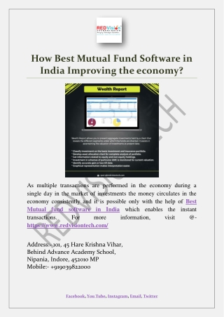 How Best Mutual Fund Software in India Improving the economy