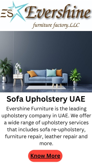 Sofa Upholstery UAE - Evershine Furniture