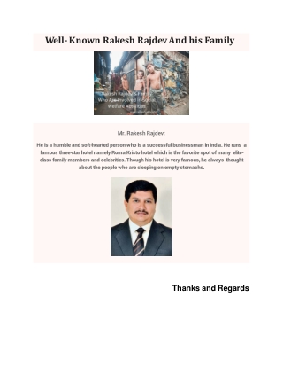 Well-Known Rakesh Rajdev And his Family