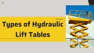 Types of Hydraulic Lift Tables