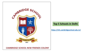 Top 5 Schools in Delhi