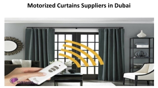Motorized Curtains Suppliers in Dubai