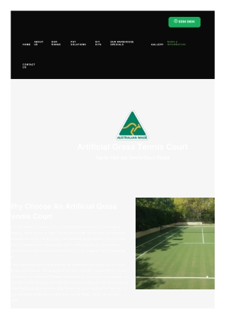 Artificial Grass Tennis Court