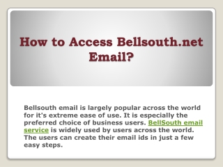 How to Access Bellsouth.net Email?