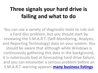 Three signals your hard drive is failing and what to do