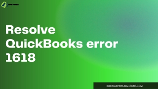 Best Steps to Resolve QuickBooks error 1618