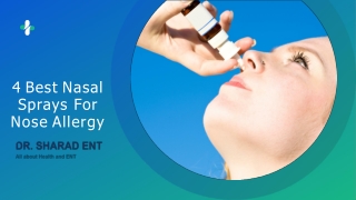 4 Best Nasal Sprays For Nose Allergy - Dr. Sharad ENT