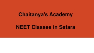 NEET Classes in Satara - Chaitanyas Academy