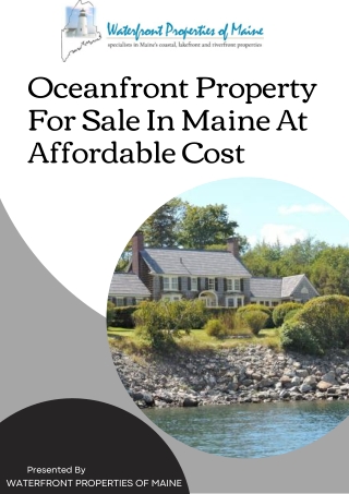 Oceanfront Property For Sale In Maine At Affordable Cost