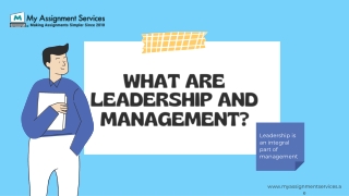 What are Leadership and Management