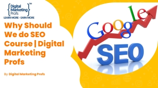 Why Should We do SEO Course | Digital Marketing Profs