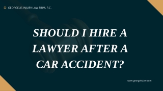 Should I Hire a Lawyer After a Car Accident