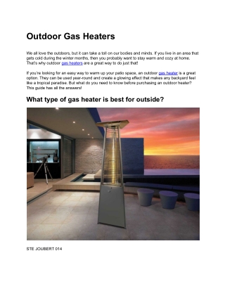 Outdoor Gas Heaters