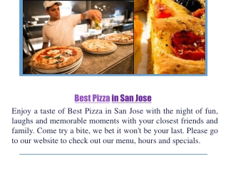 best pizza in San Jose