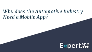 Why does the Automotive Industry Need a Mobile App?