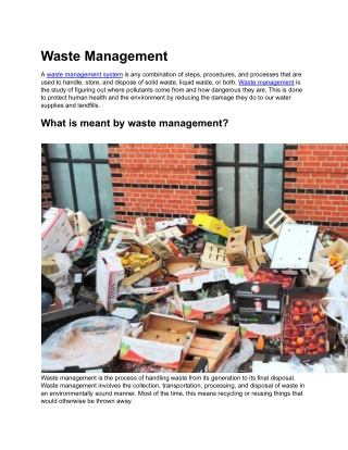 Waste Management