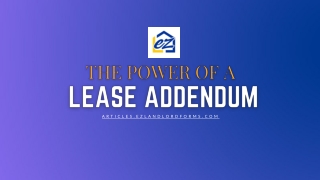 A Lease Addendum: What Is It?