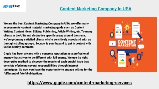 Content Marketing Company In USA